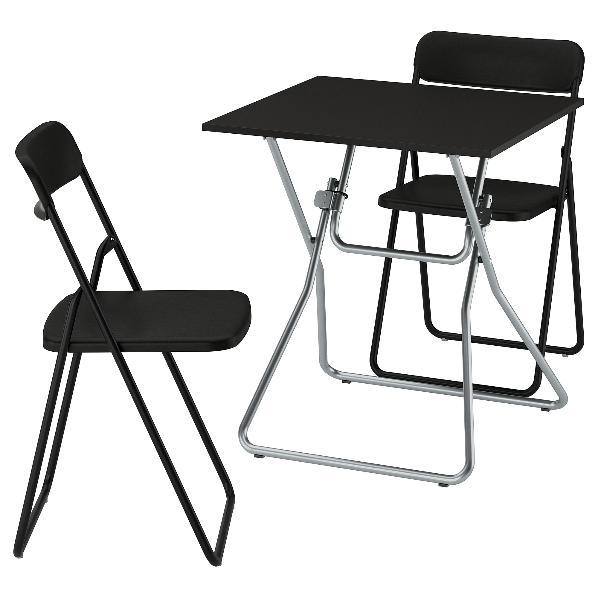 GUNDE/VIHALS table and 2 folding chairs