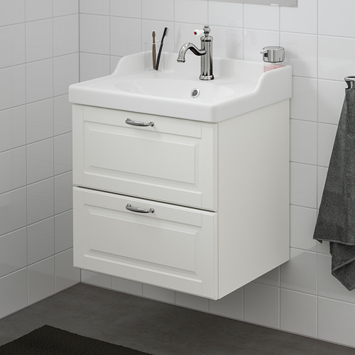 GODMORGON/RÄTTVIKEN wash-stand with 2 drawers
