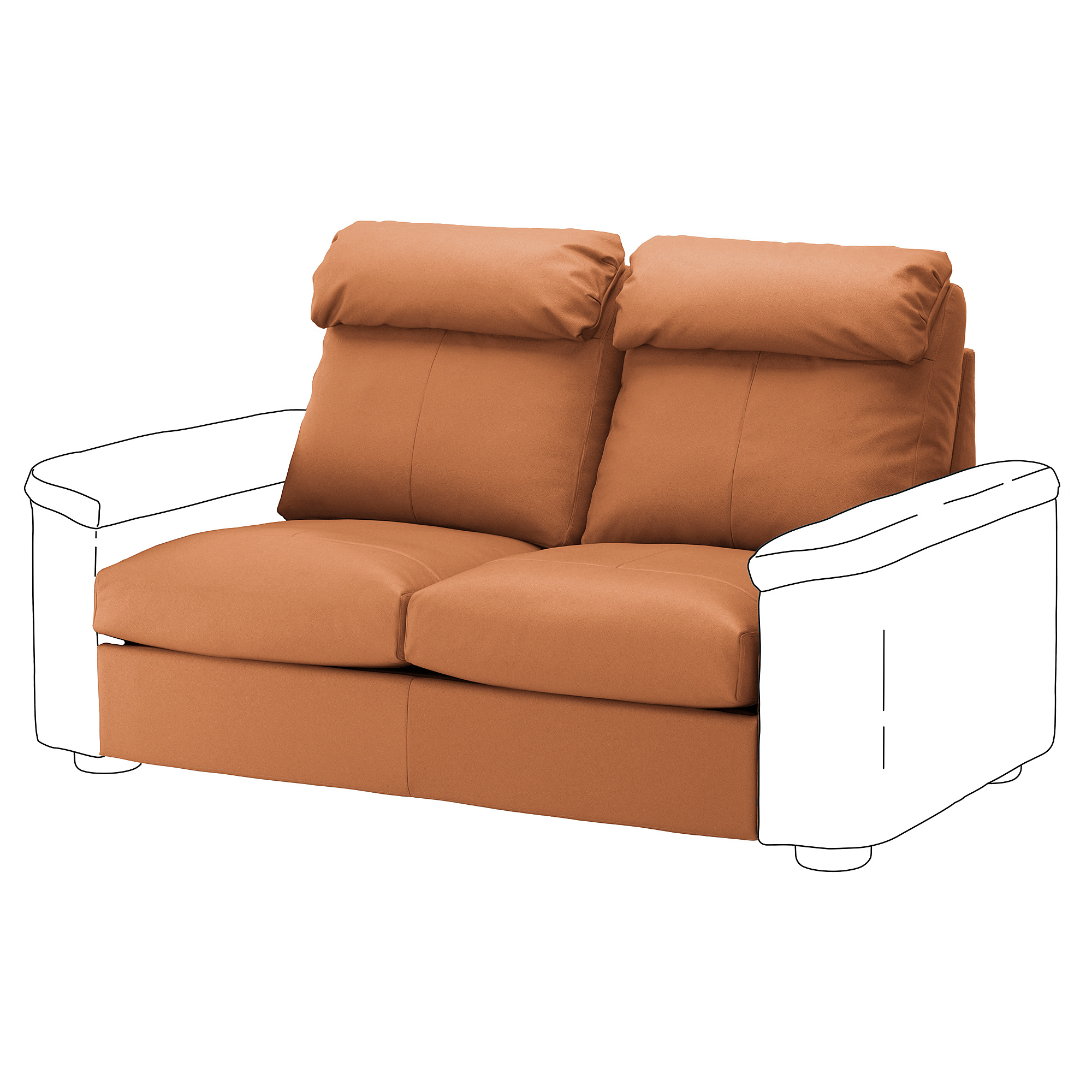 LIDHULT 2seat sofabed section, Grann/Bomstad goldenbrown IKEA