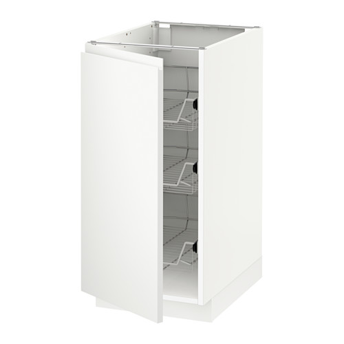 METOD base cabinet with wire baskets