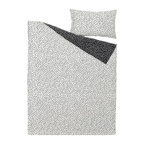 BJÖRKGRÅMAL duvet cover and pillowcase