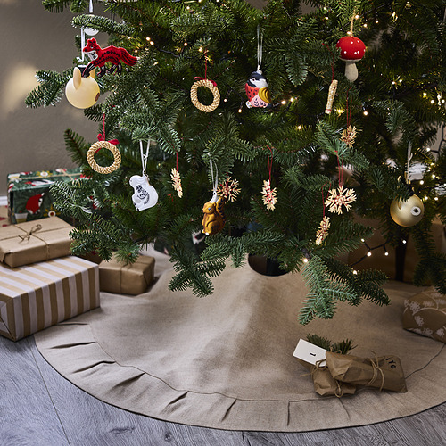 VINTERFINT christmas tree skirt, natural IKEA Hong Kong and Macau