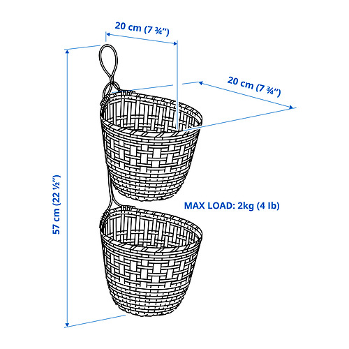 TOLKNING 懸掛式花籃 2件套裝