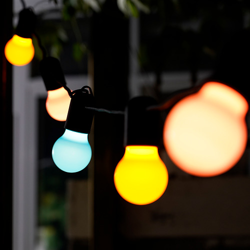 SOMMARLÅNKE LED lighting chain with 12 bulbs