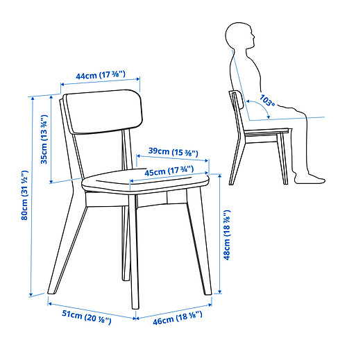 LISABO/LISABO table and 4 chairs