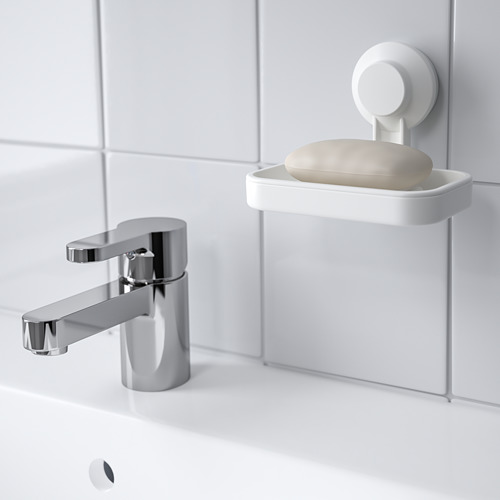 TISKEN soap dish with suction cup