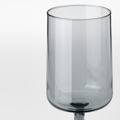 OMBONAD wine glass, grey, 41 cl