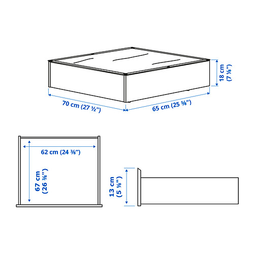 VARDÖ bed storage box