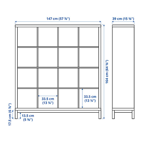 KALLAX shelving unit with underframe