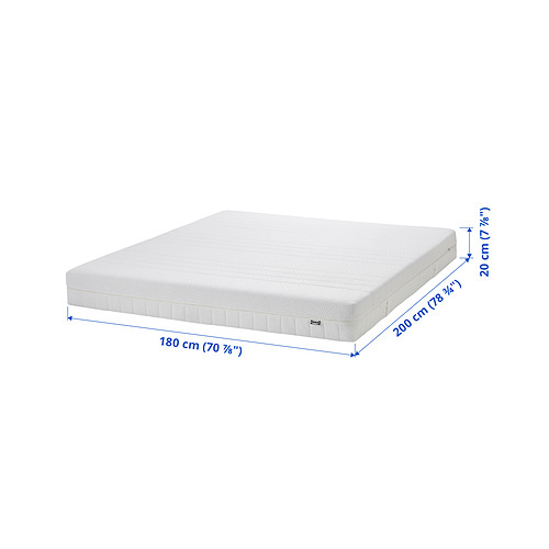 ÅKREHAMN foam mattress, firm/white, king