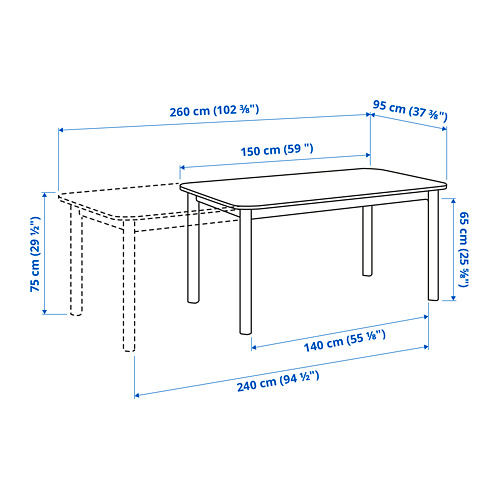 TOBIAS/STRANDTORP table and 4 chairs
