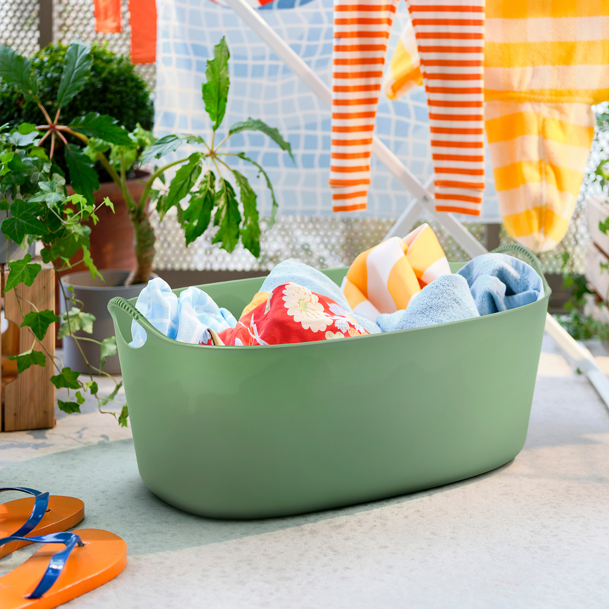 TORKIS flexi laundry basket, in-/outdoor