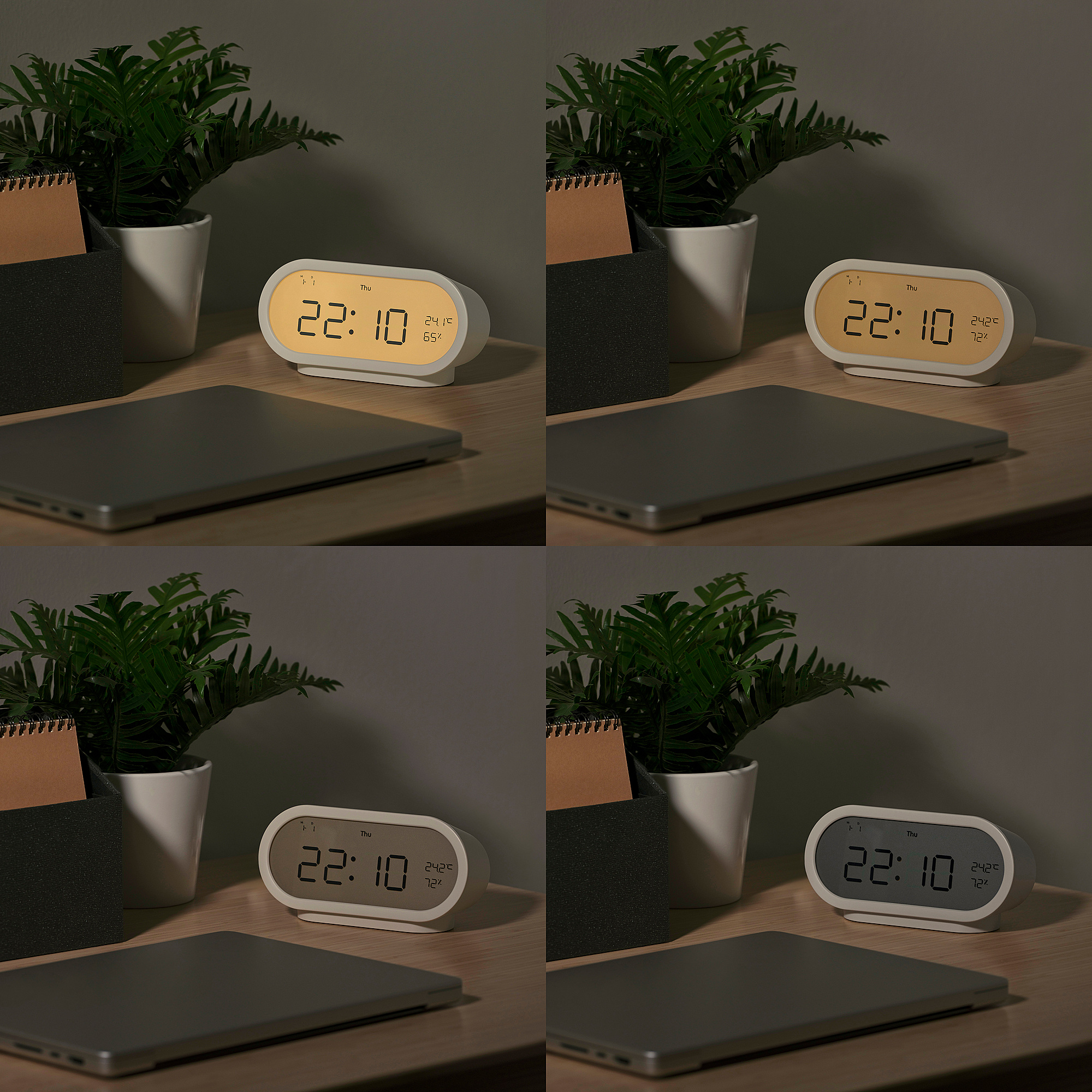 RÖDSTRÄFSE alarm clock with hygro-/thermometer
