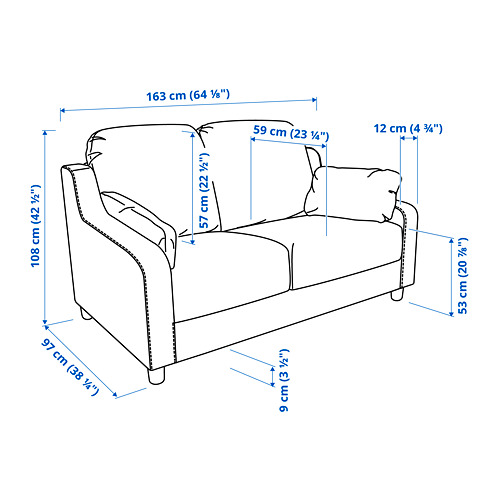 VINLIDEN 2-seat sofa