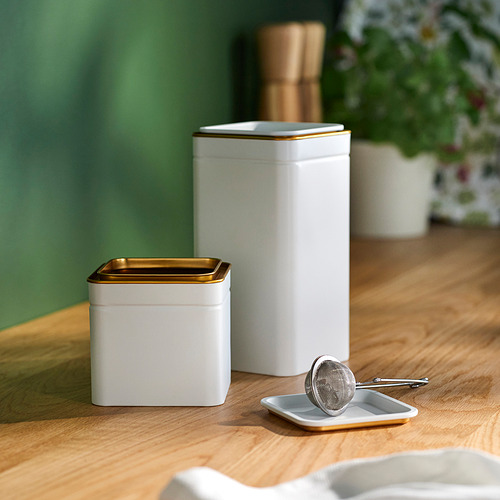 BLOMNING tin with lid