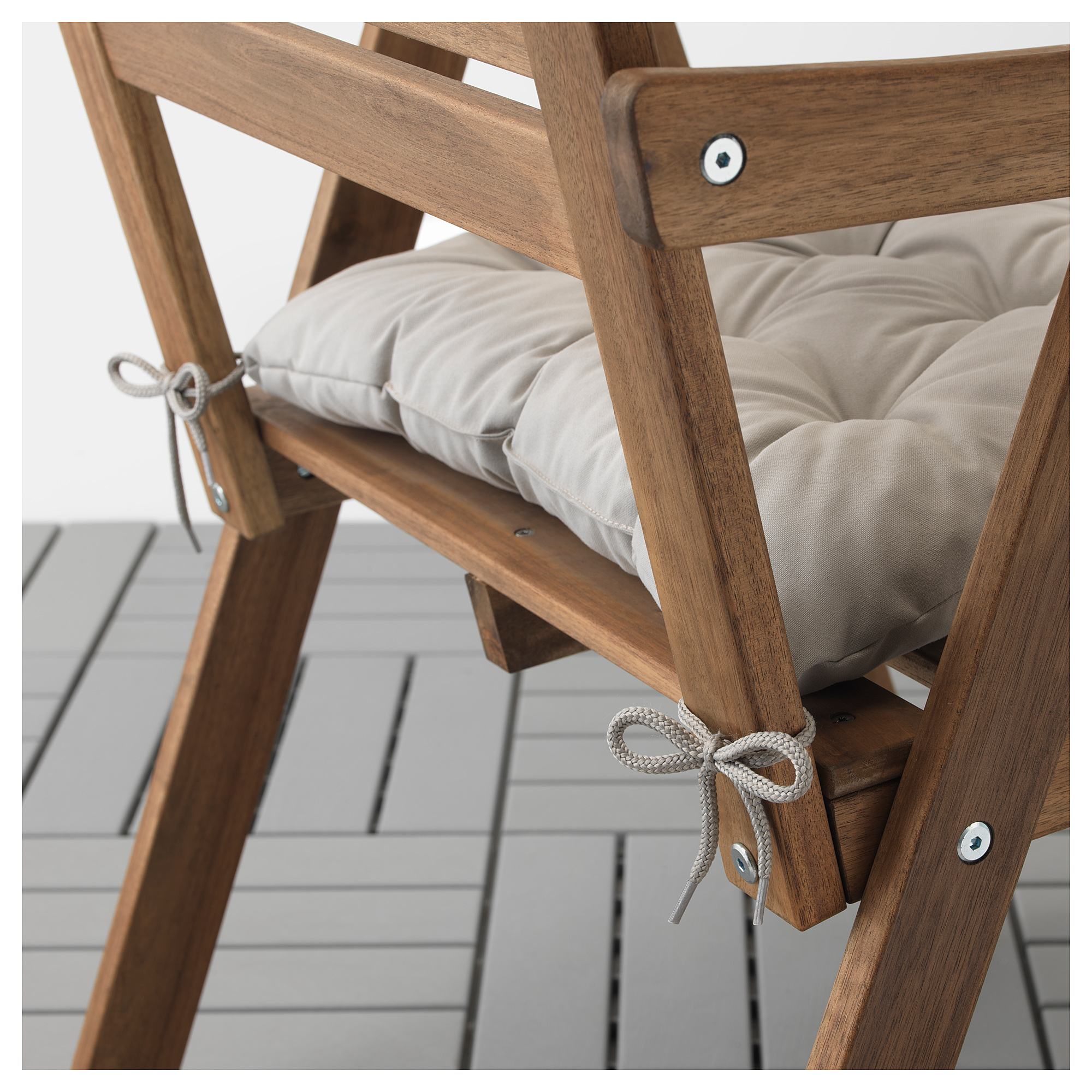 KUDDARNA chair cushion, outdoor, 44x44 cm, grey IKEA Hong Kong and