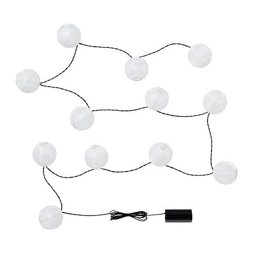 SOLVINDEN - 12頭LED燈串, 電池操作 白色 | IKEA 香港及澳門 - PE994709_S4