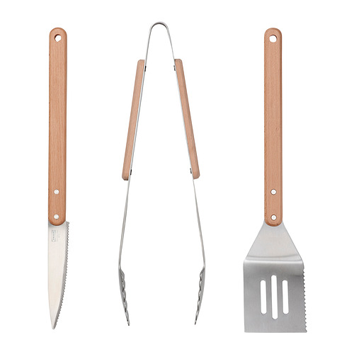 GRILLTIDER 燒烤工具，3件裝