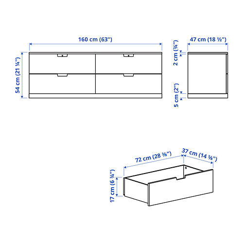 NORDLI chest of 4 drawers