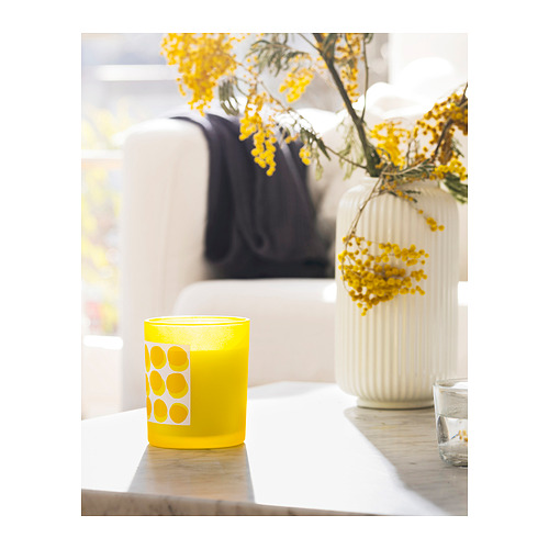 SVARTOXBÄR scented candle in glass