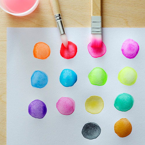MÅLA watercolour box with 14 colours