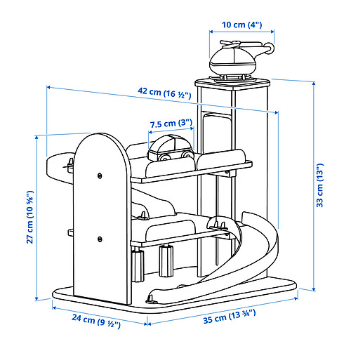 LILLABO 玩具停車場 連車及直昇機