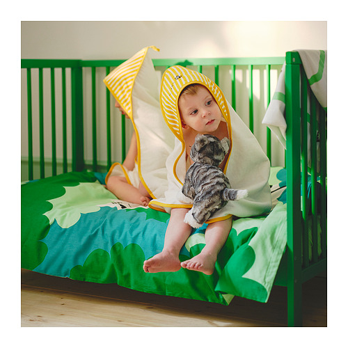 GRÖNFINK baby towel with hood