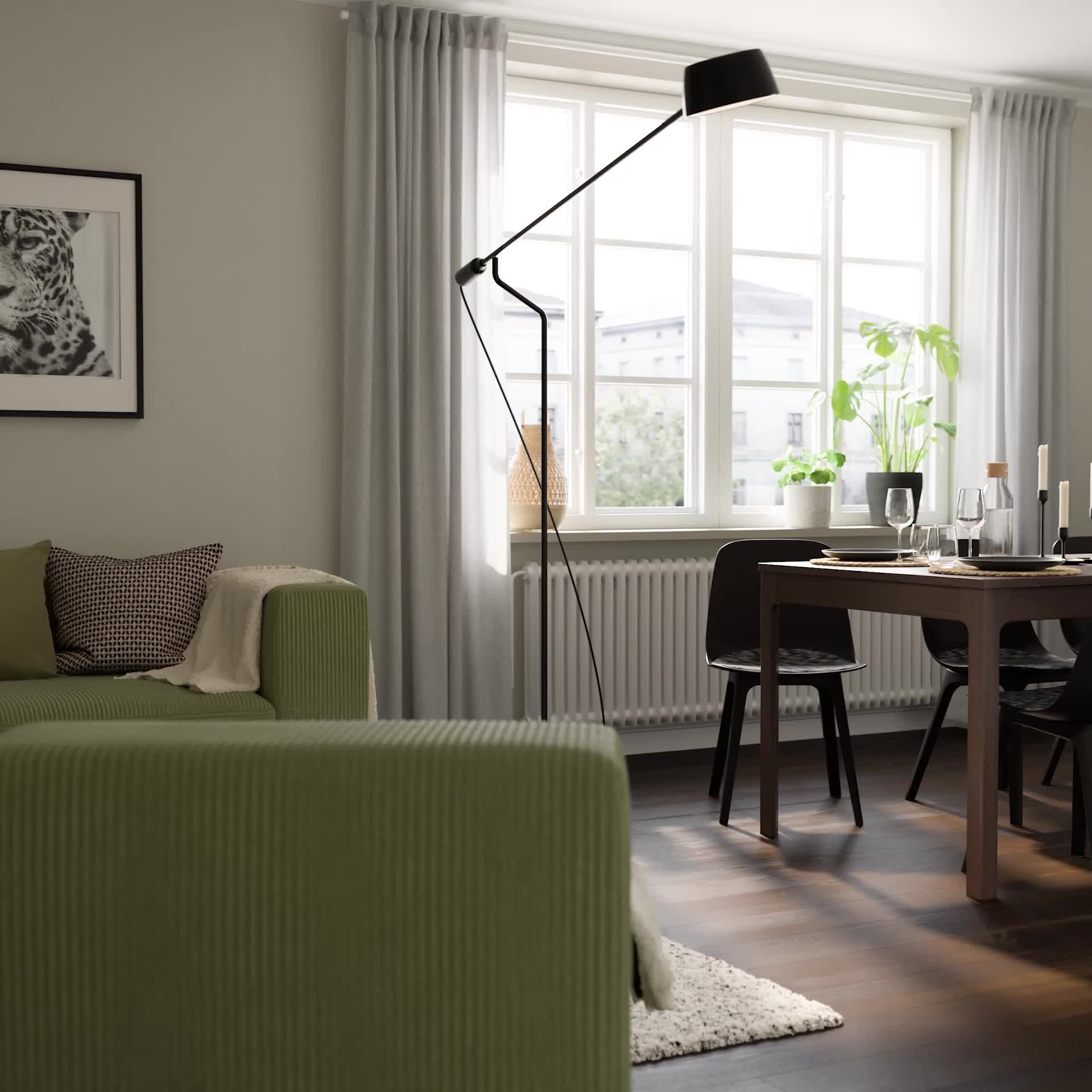 ヴォーグホイド LEDフロアランプ, 調光可能 ブラック 楽天市場】[IKEA/イケア/通販]VAGHOJD ヴォーグホイド LEDフロア