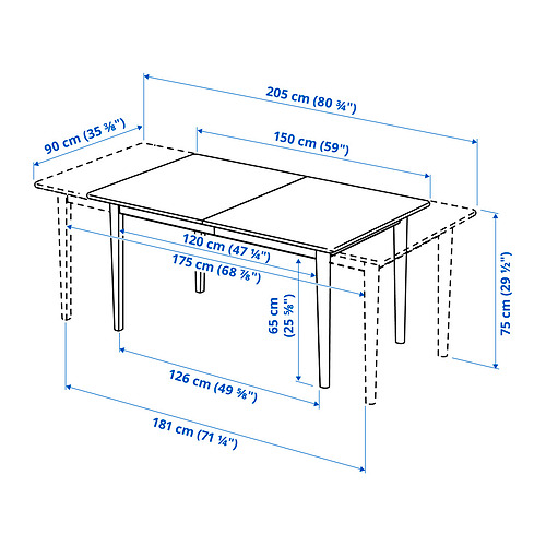 SKANSNÄS extendable table
