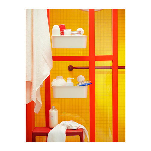 TISKEN basket with suction cup