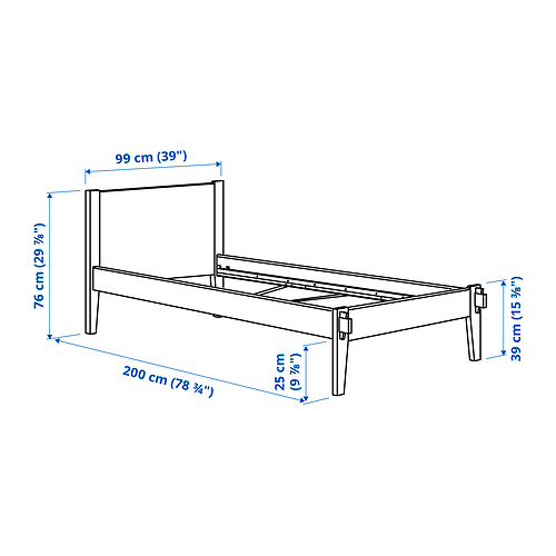 TAXÅSKLINT bed frame