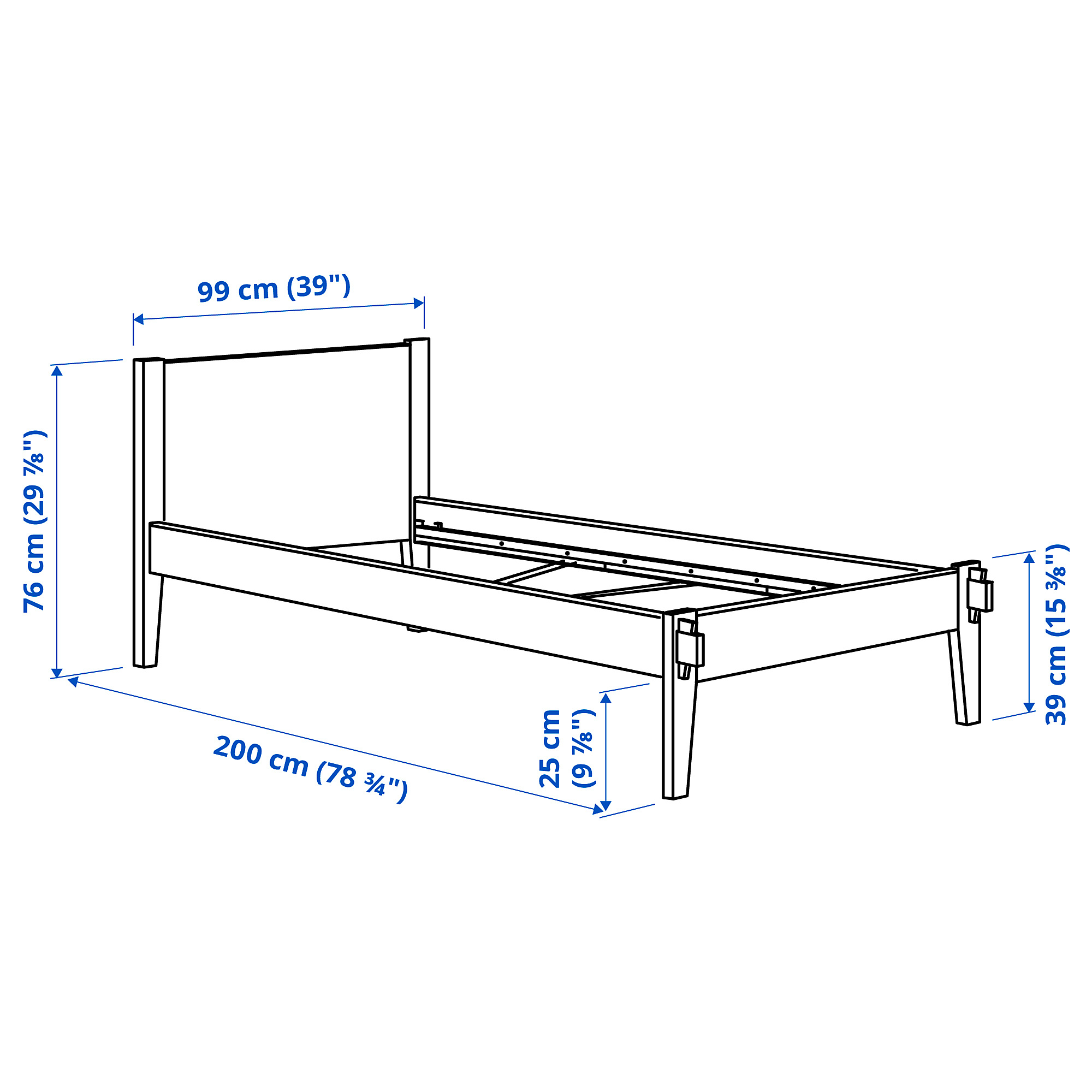 TAXÅSKLINT bed frame