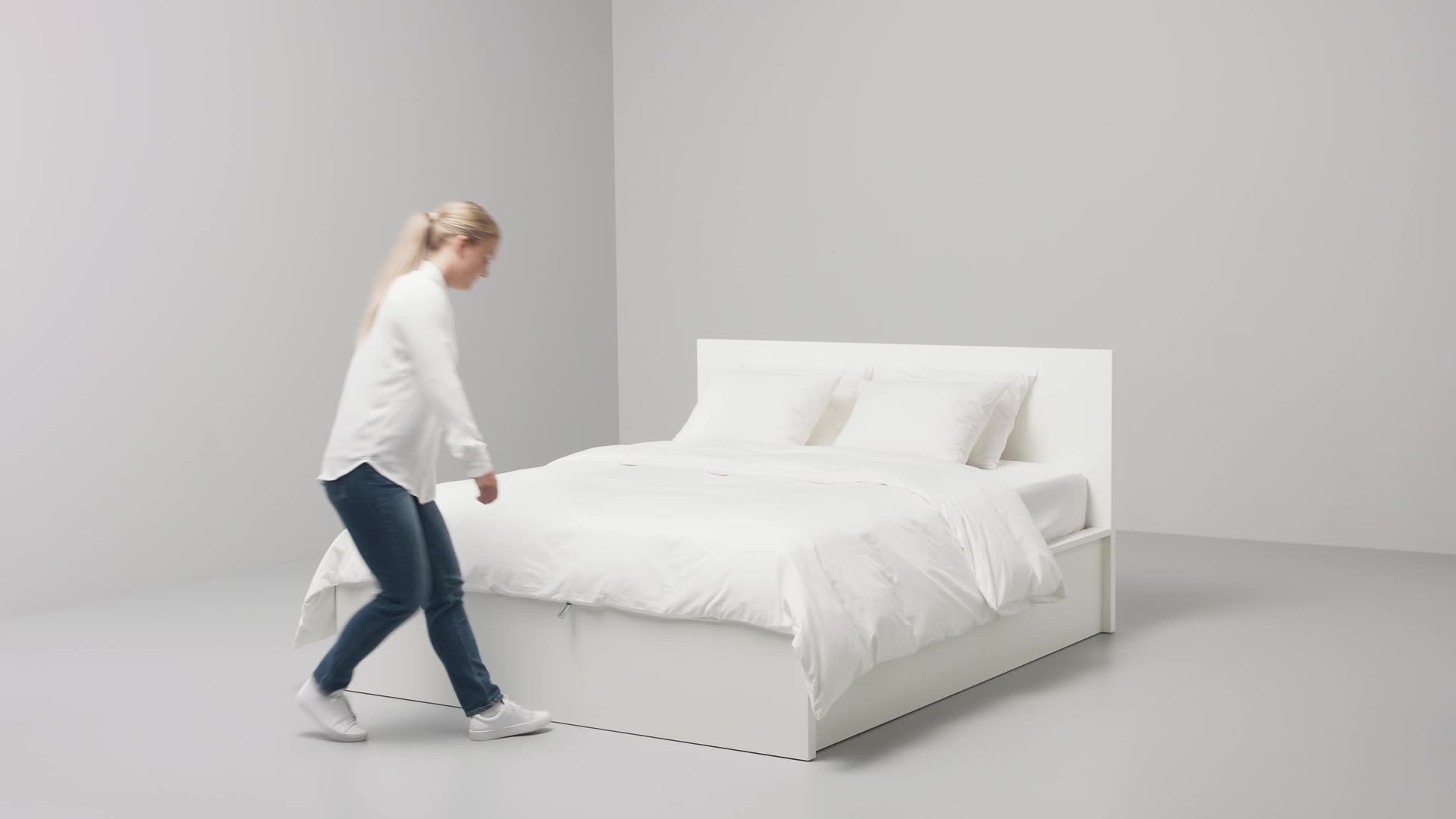MALM ottoman bed white Full Double IKEA Hong Kong and Macau