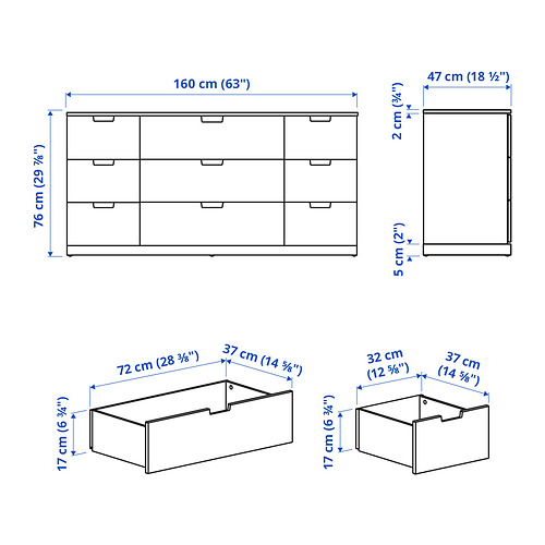 NORDLI 九格抽屜櫃