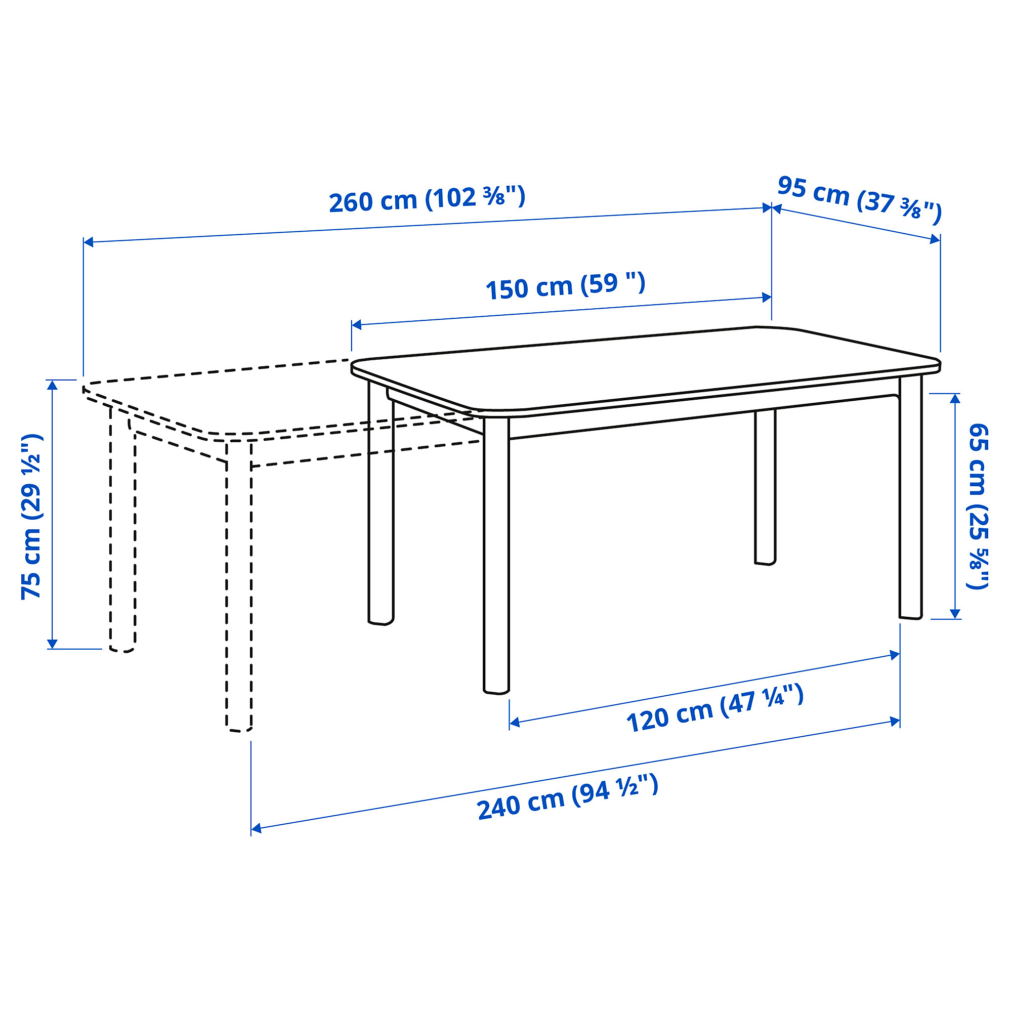 ODGER/STRANDTORP table and 6 chairs