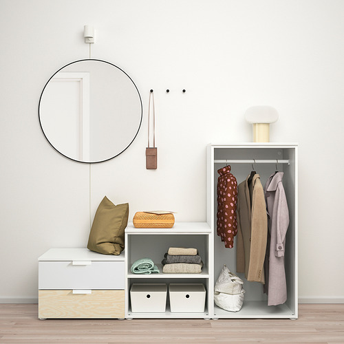 PLATSA wardrobe with 2 doors+2 drawers