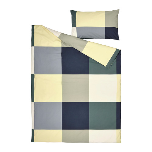 BRUNKRISSLA duvet cover and pillowcase