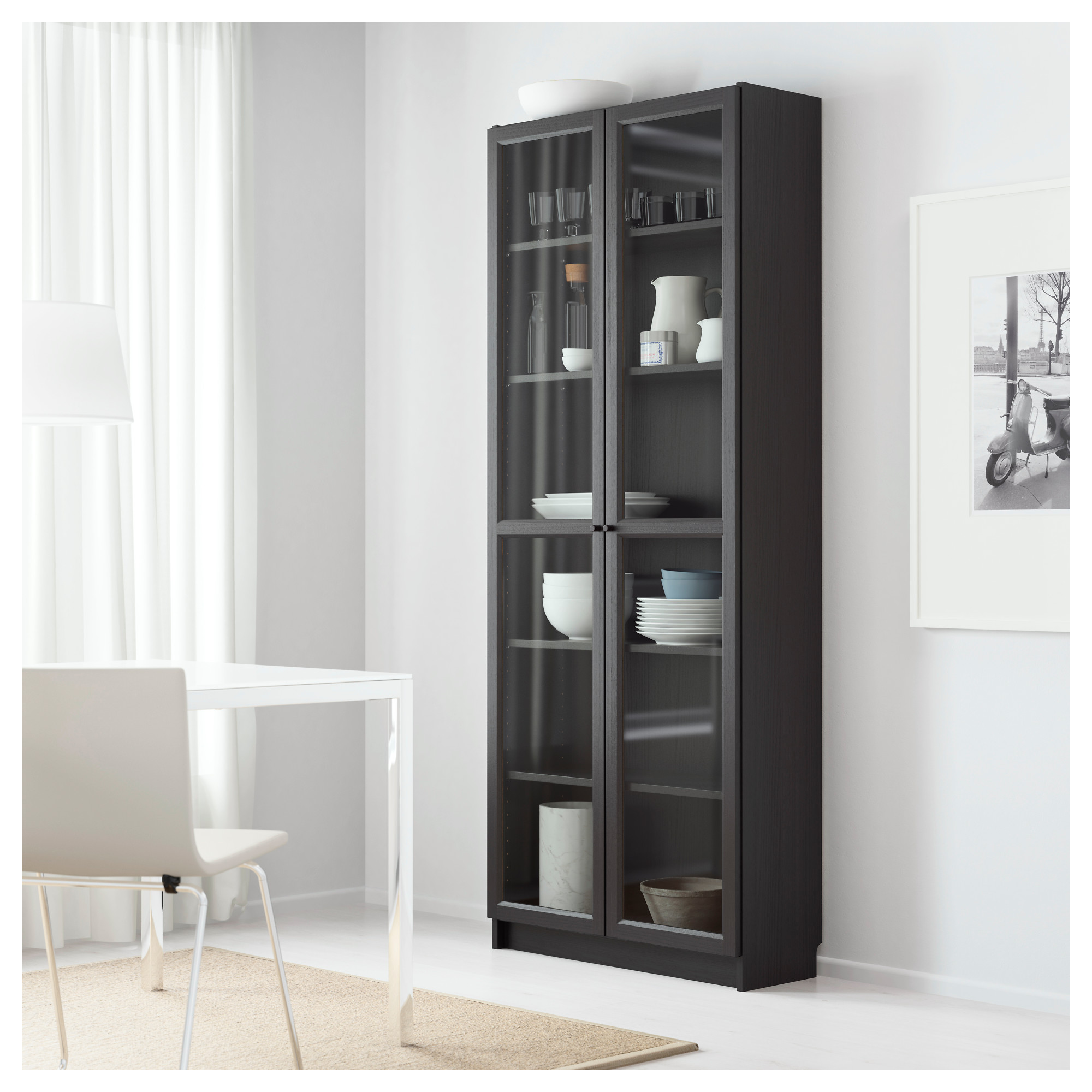 Billy Oxberg Bookcase Black Brown Ikea Hong Kong