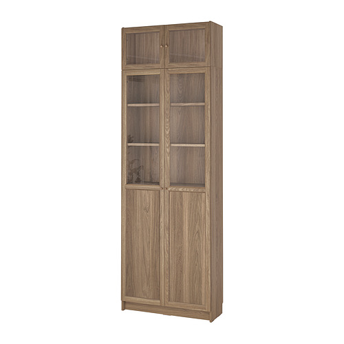 BILLY/OXBERG bookcase with glass doors