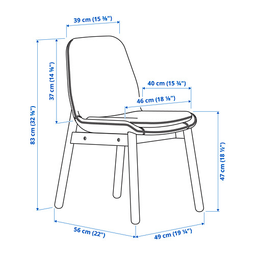 VEDBO/VEDBO table and 4 chairs