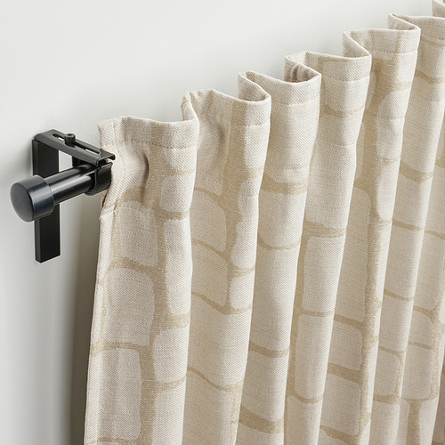 LÖNNSTÄVMAL block-out curtains, 1 pair