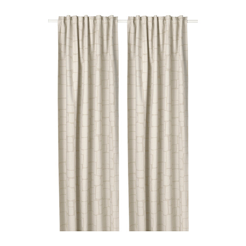 LÖNNSTÄVMAL block-out curtains, 1 pair