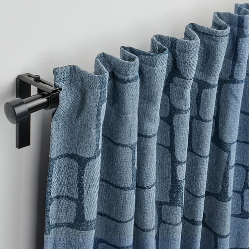 LÖNNSTÄVMAL block-out curtains, 1 pair