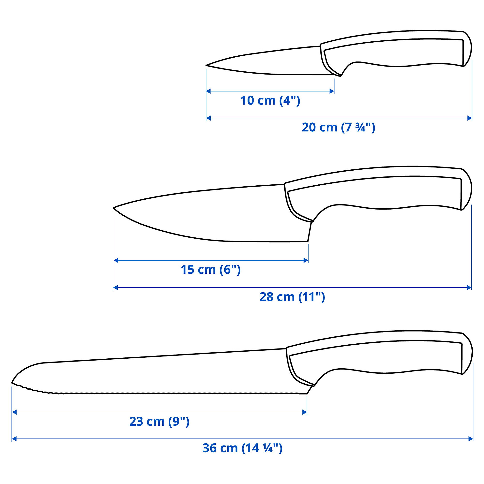 ÄNDLIG 3-piece knife set