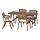 FALHOLMEN - table+4 chairs w armrests, outdoor, light brown stained/Kuddarna beige | IKEA Hong Kong and Macau - PE713690_S1