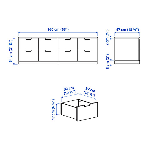 NORDLI 八格抽屜櫃