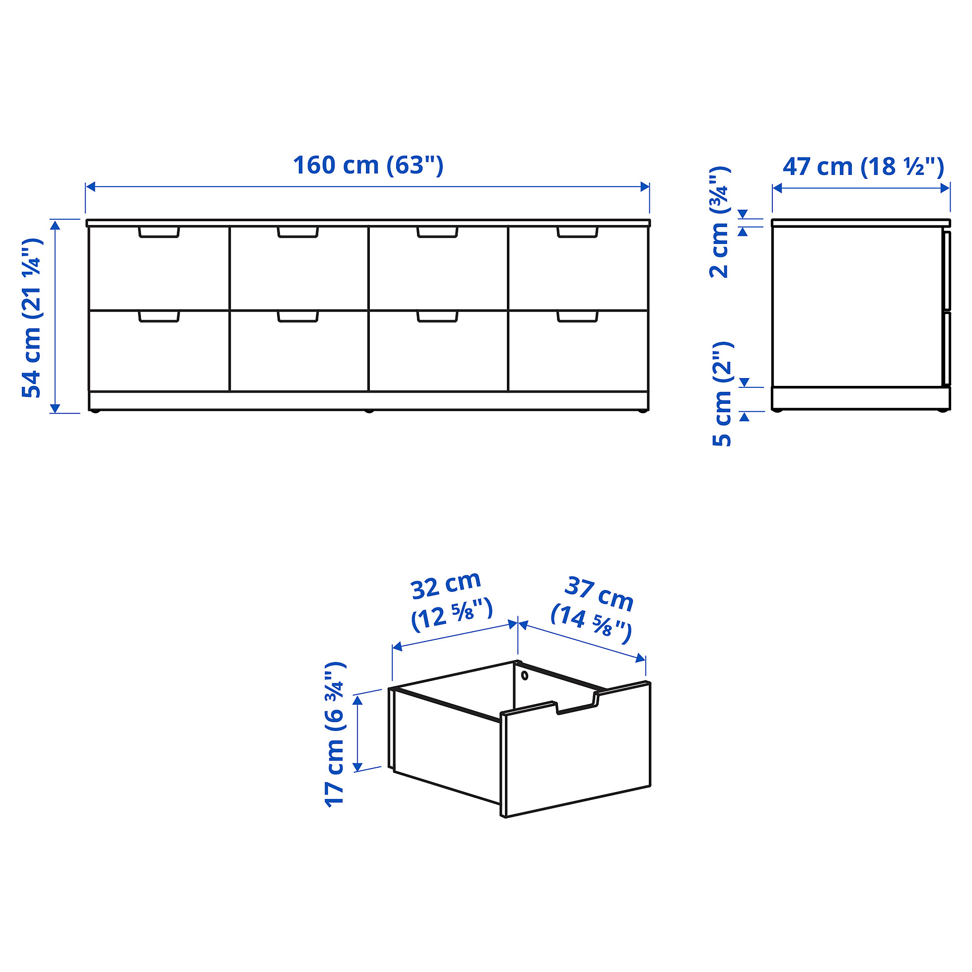 NORDLI 八格抽屜櫃