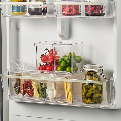 KLIPPKAKTUS storage box for fridge, set of 3