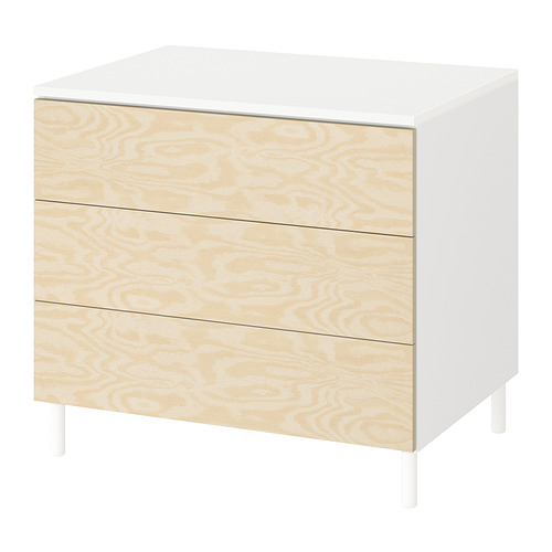 PLATSA chest of 3 drawers