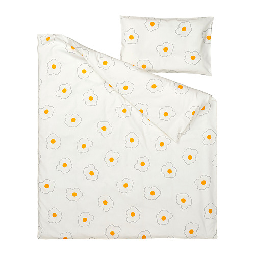 ÖGONLOCKSMAL 3-piece bedlinen set for cot